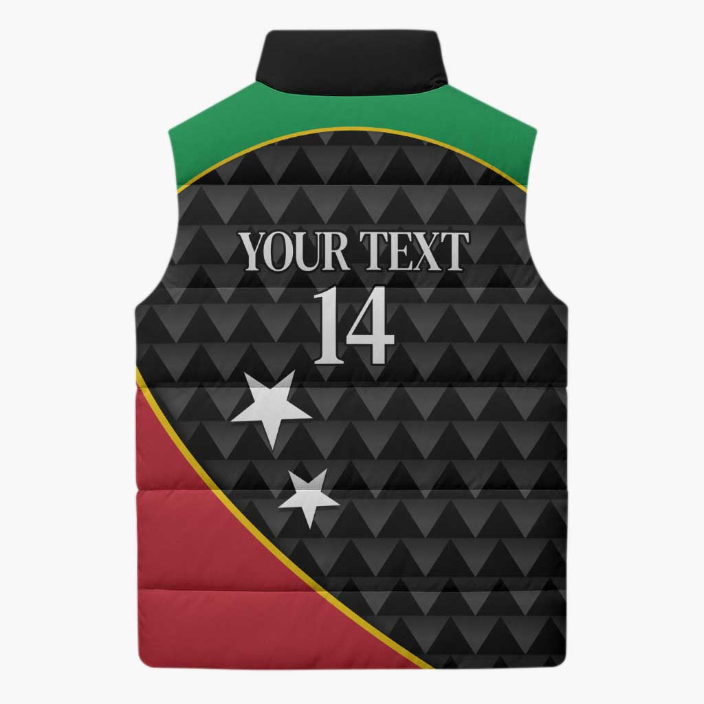 St Kitts and Nevis Cricket Custom Sleeveless Puffer Jacket 10th Anniversary Go Champions Patriots - Wonder Print Shop