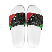 St Kitts and Nevis Cricket Custom Slide Sandals 10th Anniversary Go Champions Patriots - Wonder Print Shop