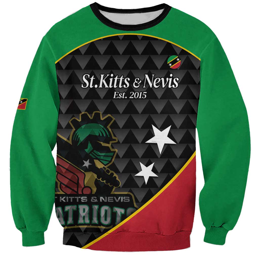 St Kitts and Nevis Cricket Custom Sweatshirt 10th Anniversary Go Champions Patriots - Wonder Print Shop