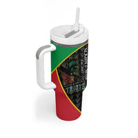 St Kitts and Nevis Cricket Custom Tumbler With Handle 10th Anniversary Go Champions Patriots - Wonder Print Shop