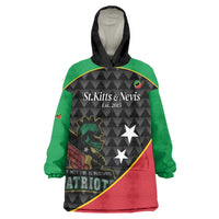 St Kitts and Nevis Cricket Custom Wearable Blanket Hoodie 10th Anniversary Go Champions Patriots - Wonder Print Shop