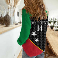 St Kitts and Nevis Cricket Custom Women Casual Shirt 10th Anniversary Go Champions Patriots - Wonder Print Shop