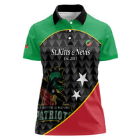 St Kitts and Nevis Cricket Custom Women Polo Shirt 10th Anniversary Go Champions Patriots - Wonder Print Shop