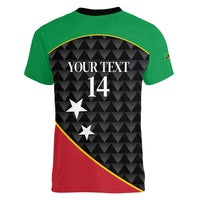 St Kitts and Nevis Cricket Custom Women V-Neck T-Shirt 10th Anniversary Go Champions Patriots - Wonder Print Shop
