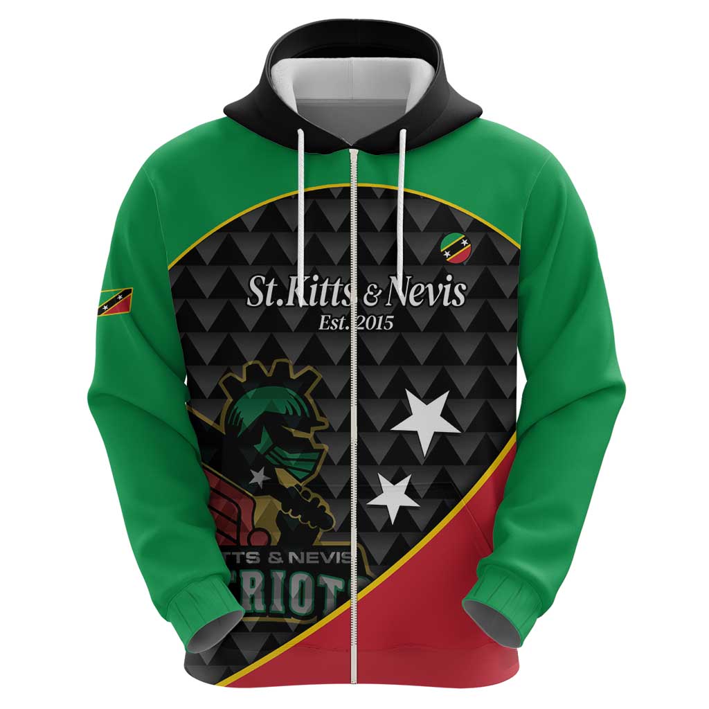 St Kitts and Nevis Cricket Custom Zip Hoodie 10th Anniversary Go Champions Patriots - Wonder Print Shop