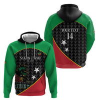 St Kitts and Nevis Cricket Custom Zip Hoodie 10th Anniversary Go Champions Patriots - Wonder Print Shop