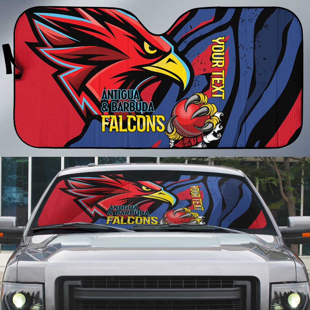 Antigua and Barbuda Cricket Custom Auto Sun Shade Go Champions Falcons - Wonder Print Shop