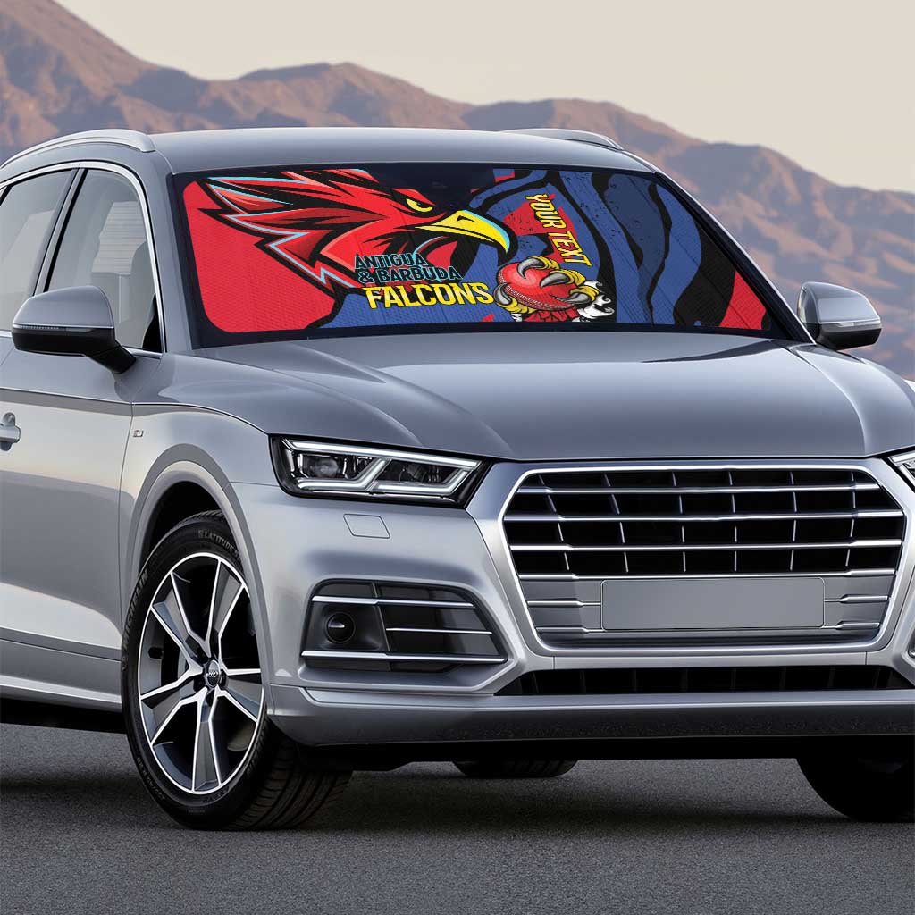 Antigua and Barbuda Cricket Custom Auto Sun Shade Go Champions Falcons - Wonder Print Shop