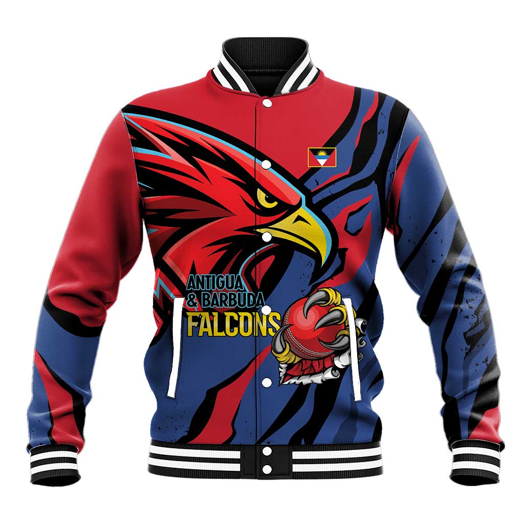 Antigua and Barbuda Cricket Custom Baseball Jacket Go Champions Falcons - Wonder Print Shop