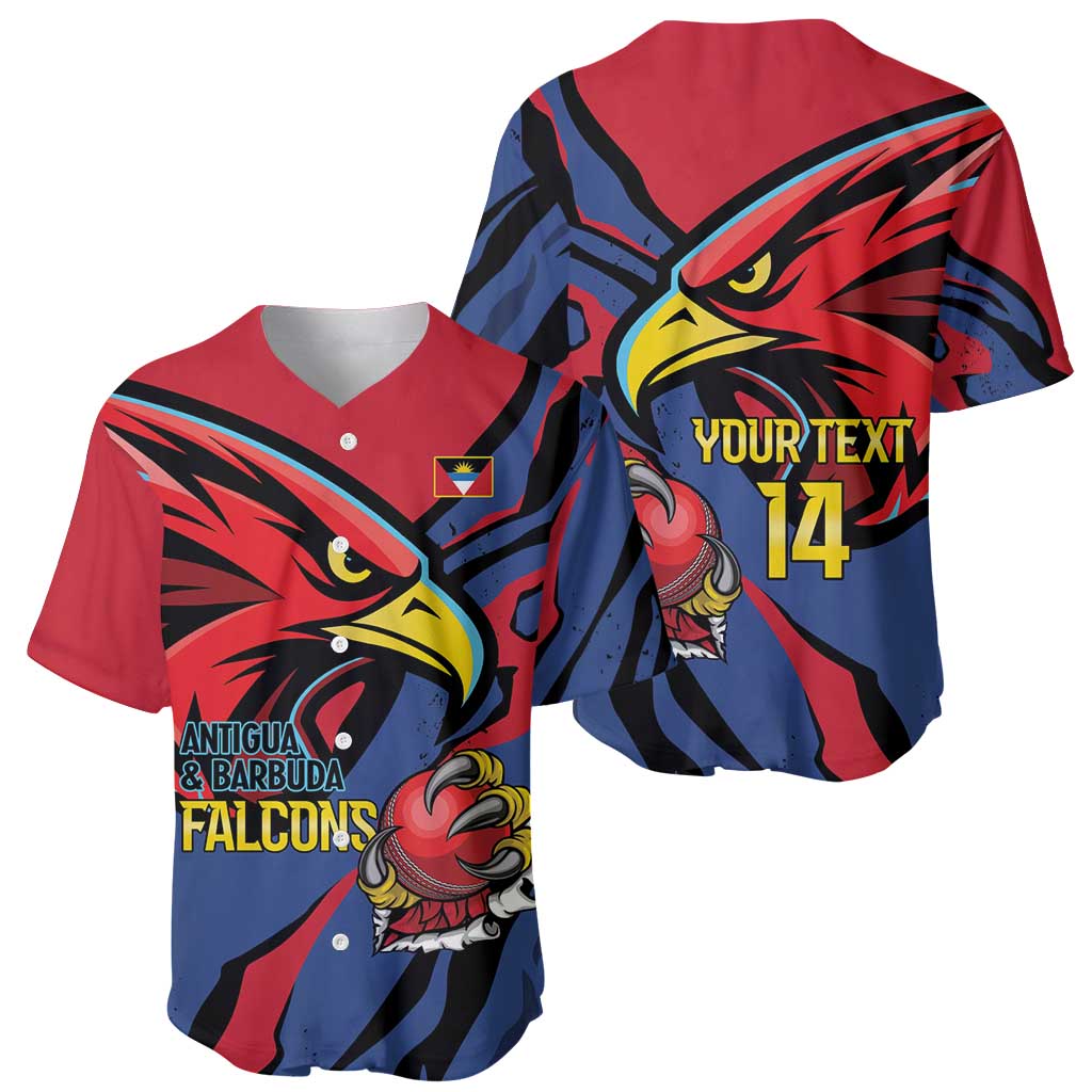 Antigua and Barbuda Cricket Custom Baseball Jersey Go Champions Falcons - Wonder Print Shop