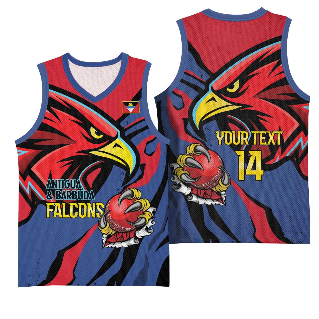Antigua and Barbuda Cricket Custom Basketball Jersey Go Champions Falcons - Wonder Print Shop