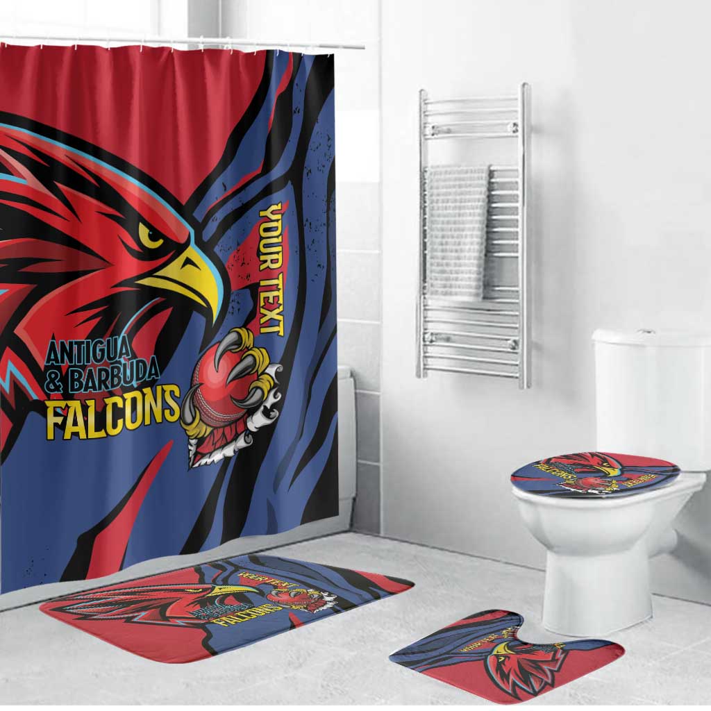 Antigua and Barbuda Cricket Custom Bathroom Set Go Champions Falcons - Wonder Print Shop