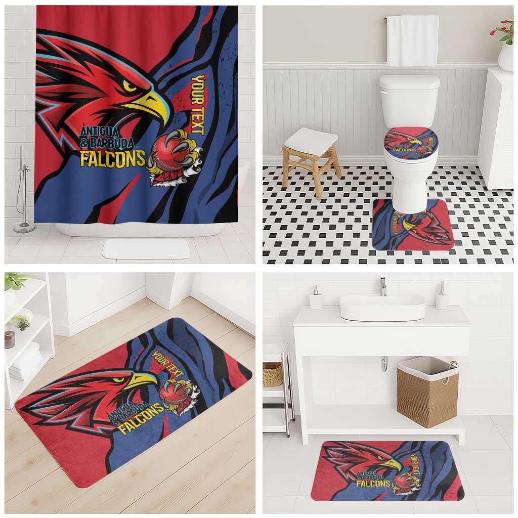 Antigua and Barbuda Cricket Custom Bathroom Set Go Champions Falcons - Wonder Print Shop