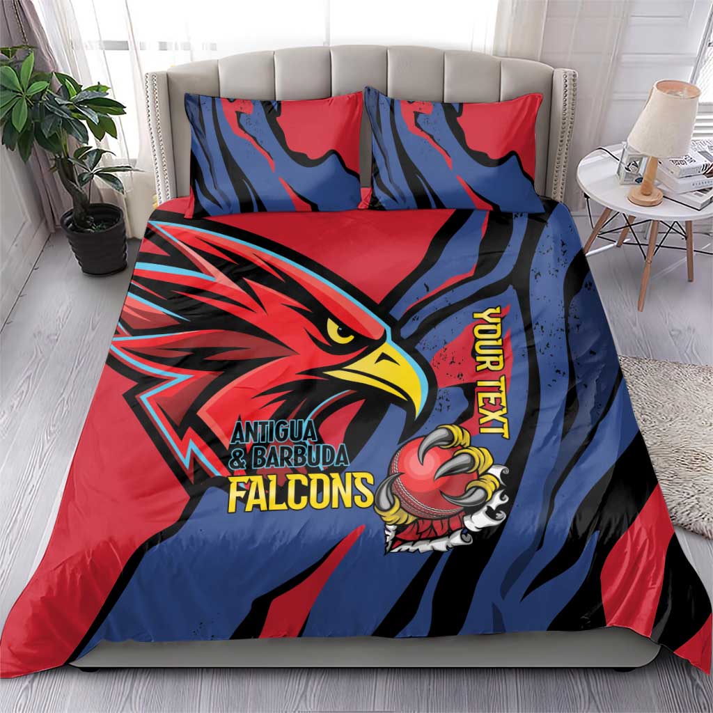 Antigua and Barbuda Cricket Custom Bedding Set Go Champions Falcons - Wonder Print Shop
