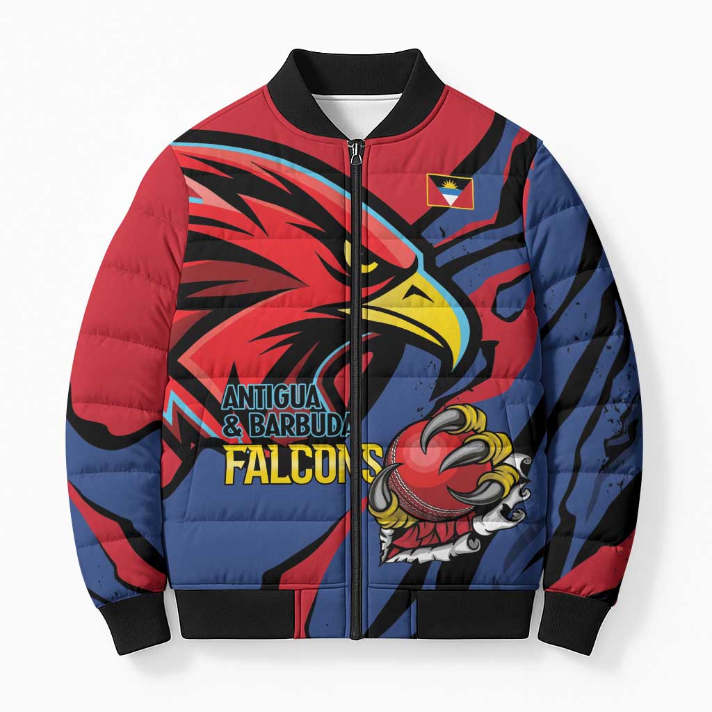 Antigua and Barbuda Cricket Custom Bomber Puffer Jacket Go Champions Falcons - Wonder Print Shop