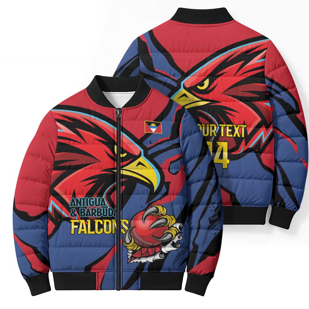 Antigua and Barbuda Cricket Custom Bomber Puffer Jacket Go Champions Falcons - Wonder Print Shop