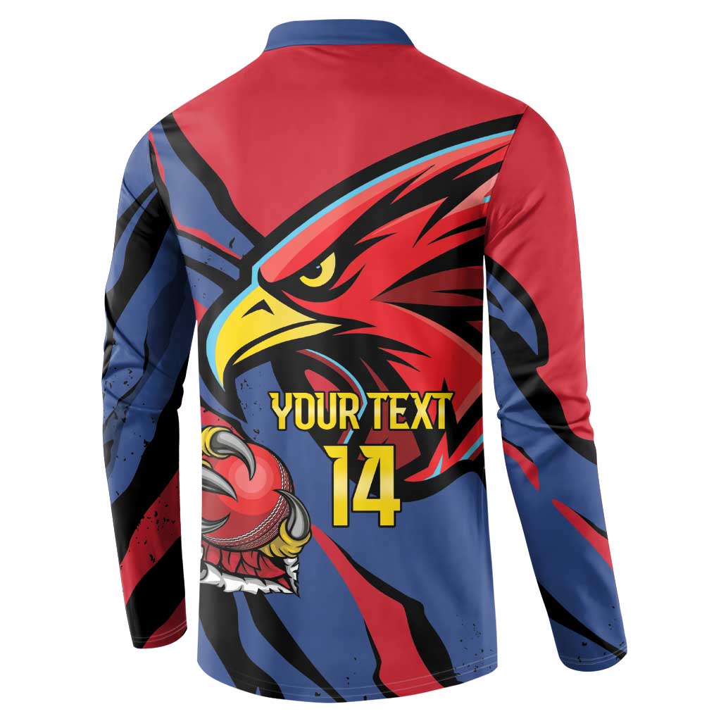 Antigua and Barbuda Cricket Custom Button Sweatshirt Go Champions Falcons - Wonder Print Shop