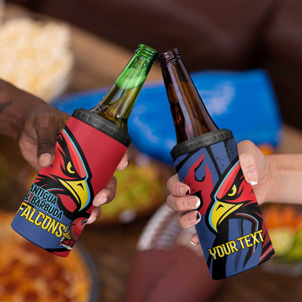 Antigua and Barbuda Cricket Custom 4 in 1 Can Cooler Tumbler Go Champions Falcons - Wonder Print Shop
