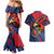 Antigua and Barbuda Cricket Custom Couples Matching Mermaid Dress and Hawaiian Shirt Go Champions Falcons - Wonder Print Shop