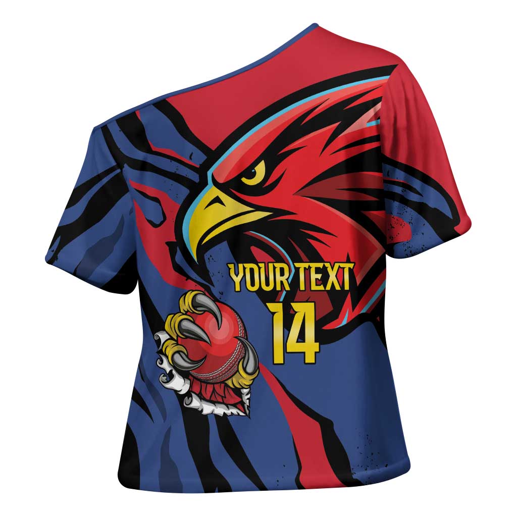 Antigua and Barbuda Cricket Custom Cross Shoulder Shirt Go Champions Falcons - Wonder Print Shop