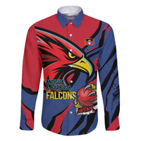 Antigua and Barbuda Cricket Custom Family Matching Long Sleeve Bodycon Dress and Hawaiian Shirt Go Champions Falcons - Wonder Print Shop