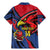 Antigua and Barbuda Cricket Custom Family Matching Mermaid Dress and Hawaiian Shirt Go Champions Falcons - Wonder Print Shop