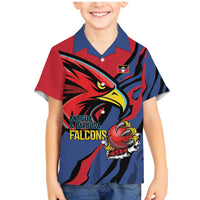 Antigua and Barbuda Cricket Custom Family Matching Mermaid Dress and Hawaiian Shirt Go Champions Falcons - Wonder Print Shop