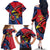 Antigua and Barbuda Cricket Custom Family Matching Off The Shoulder Long Sleeve Dress and Hawaiian Shirt Go Champions Falcons - Wonder Print Shop