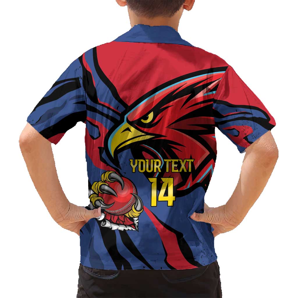 Antigua and Barbuda Cricket Custom Family Matching Off Shoulder Maxi Dress and Hawaiian Shirt Go Champions Falcons - Wonder Print Shop