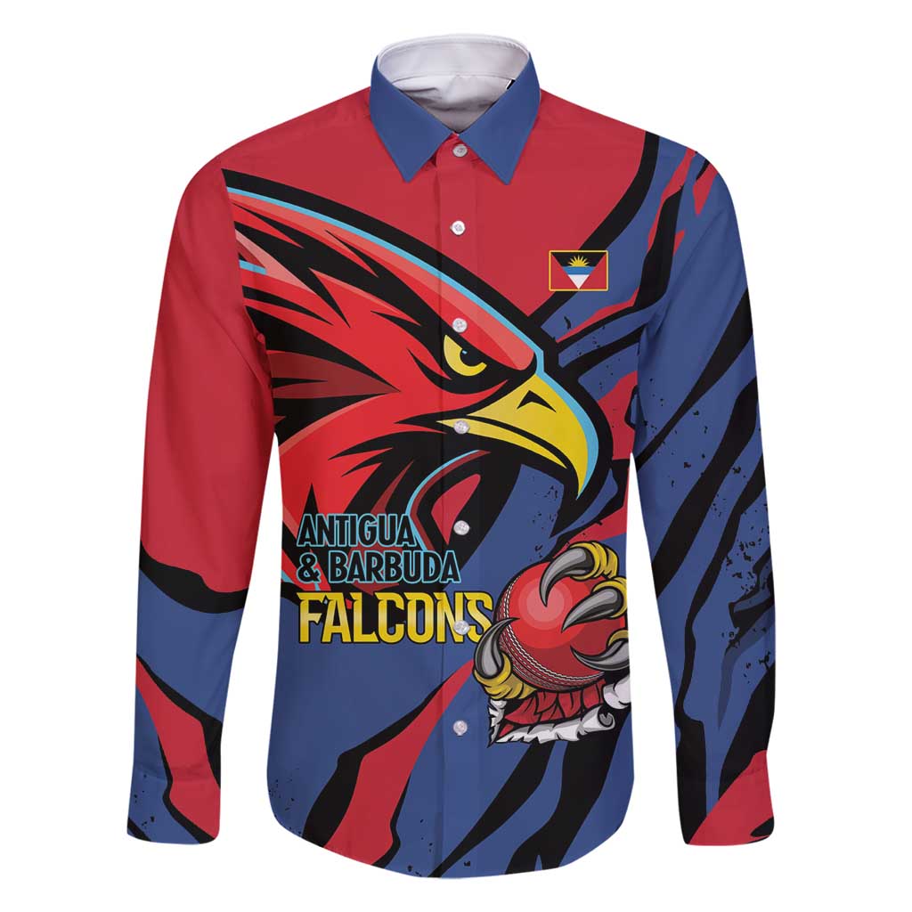 Antigua and Barbuda Cricket Custom Family Matching Off Shoulder Maxi Dress and Hawaiian Shirt Go Champions Falcons - Wonder Print Shop