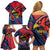 Antigua and Barbuda Cricket Custom Family Matching Off Shoulder Short Dress and Hawaiian Shirt Go Champions Falcons - Wonder Print Shop