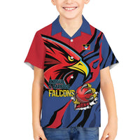 Antigua and Barbuda Cricket Custom Family Matching Short Sleeve Bodycon Dress and Hawaiian Shirt Go Champions Falcons - Wonder Print Shop