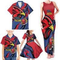 Antigua and Barbuda Cricket Custom Family Matching Tank Maxi Dress and Hawaiian Shirt Go Champions Falcons - Wonder Print Shop