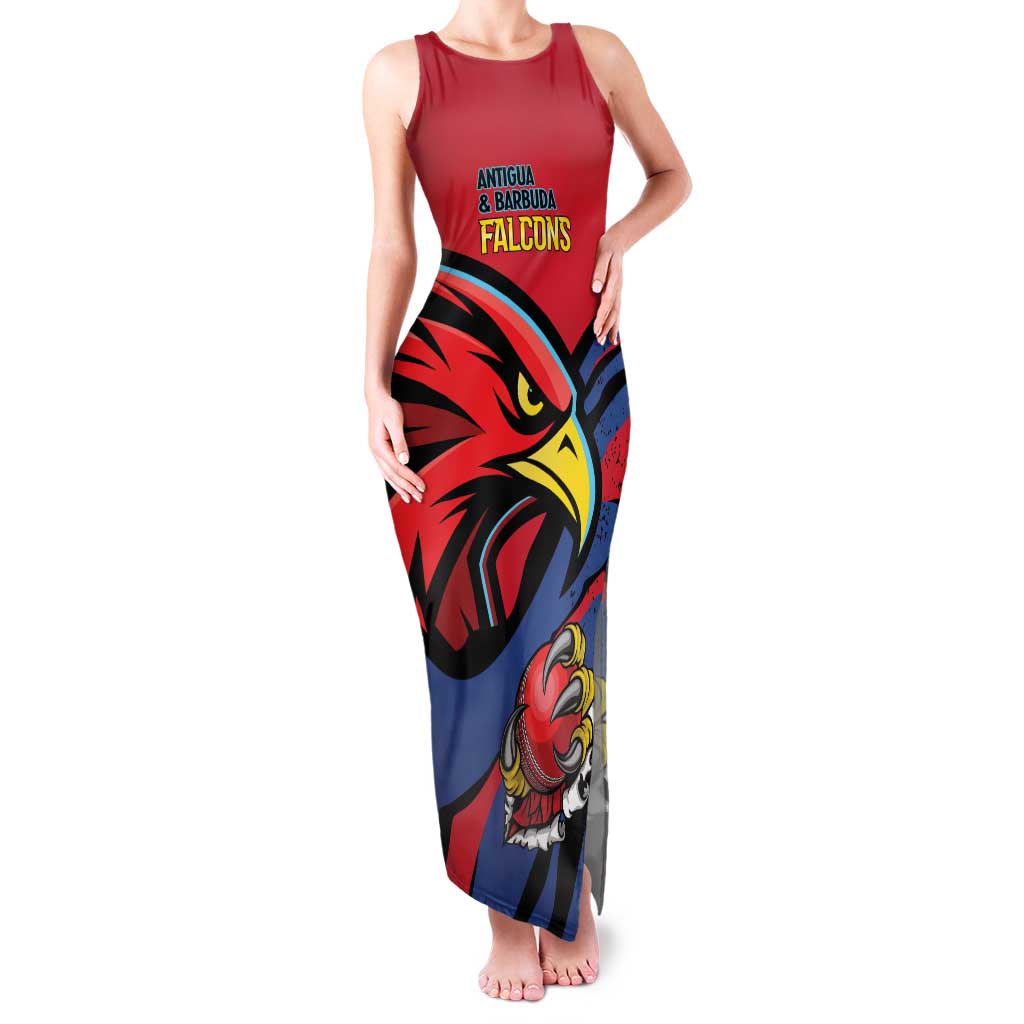 Antigua and Barbuda Cricket Custom Family Matching Tank Maxi Dress and Hawaiian Shirt Go Champions Falcons - Wonder Print Shop