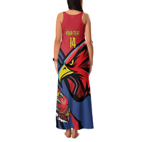 Antigua and Barbuda Cricket Custom Family Matching Tank Maxi Dress and Hawaiian Shirt Go Champions Falcons - Wonder Print Shop