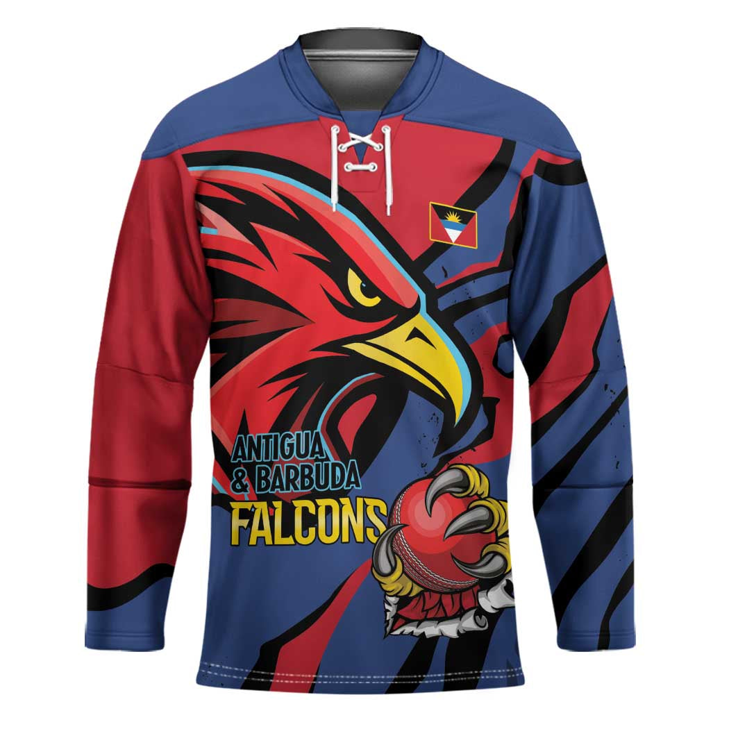 Antigua and Barbuda Cricket Custom Hockey Jersey Go Champions Falcons - Wonder Print Shop