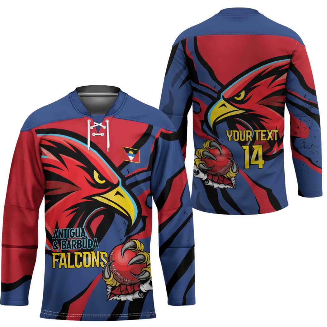 Antigua and Barbuda Cricket Custom Hockey Jersey Go Champions Falcons - Wonder Print Shop