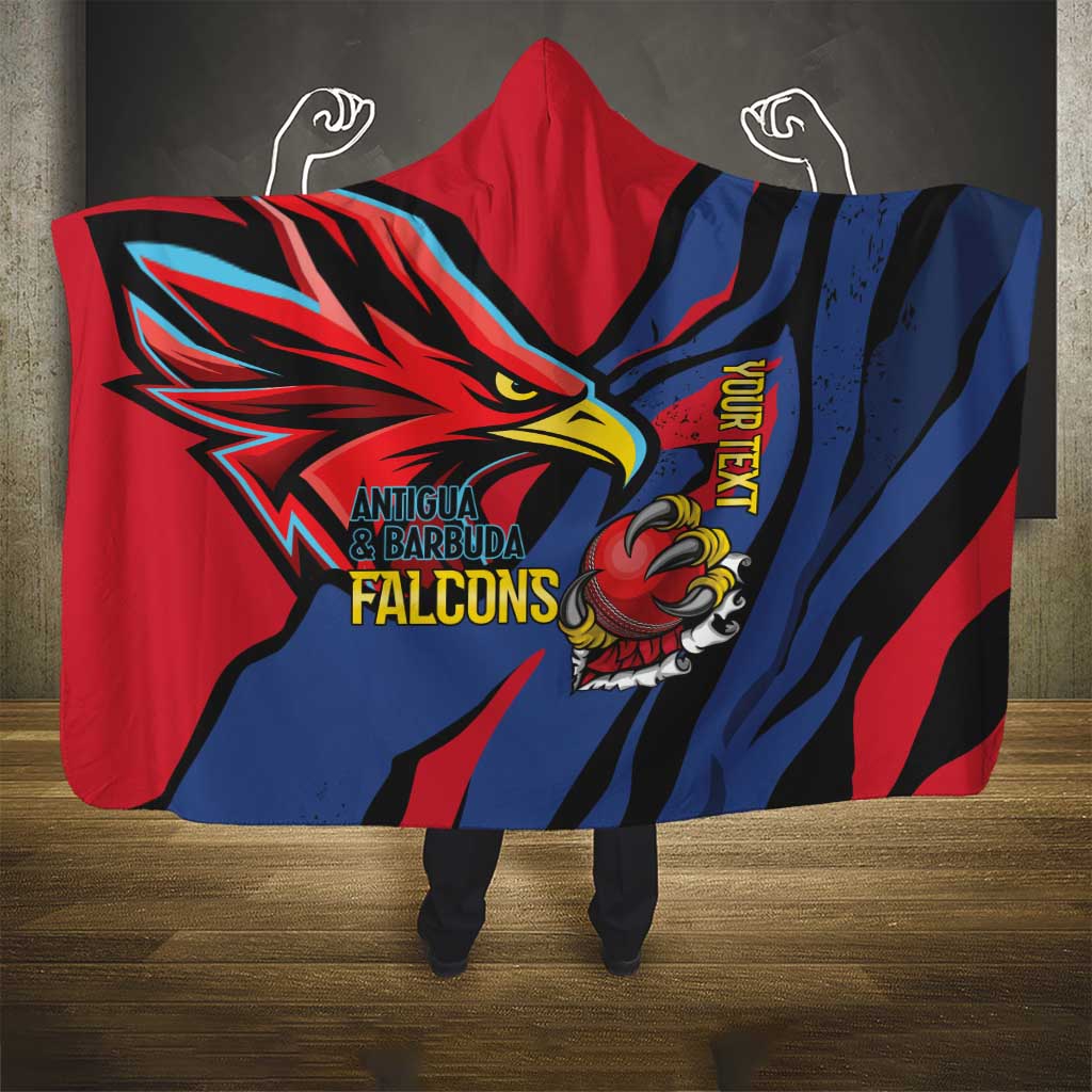 Antigua and Barbuda Cricket Custom Hooded Blanket Go Champions Falcons - Wonder Print Shop