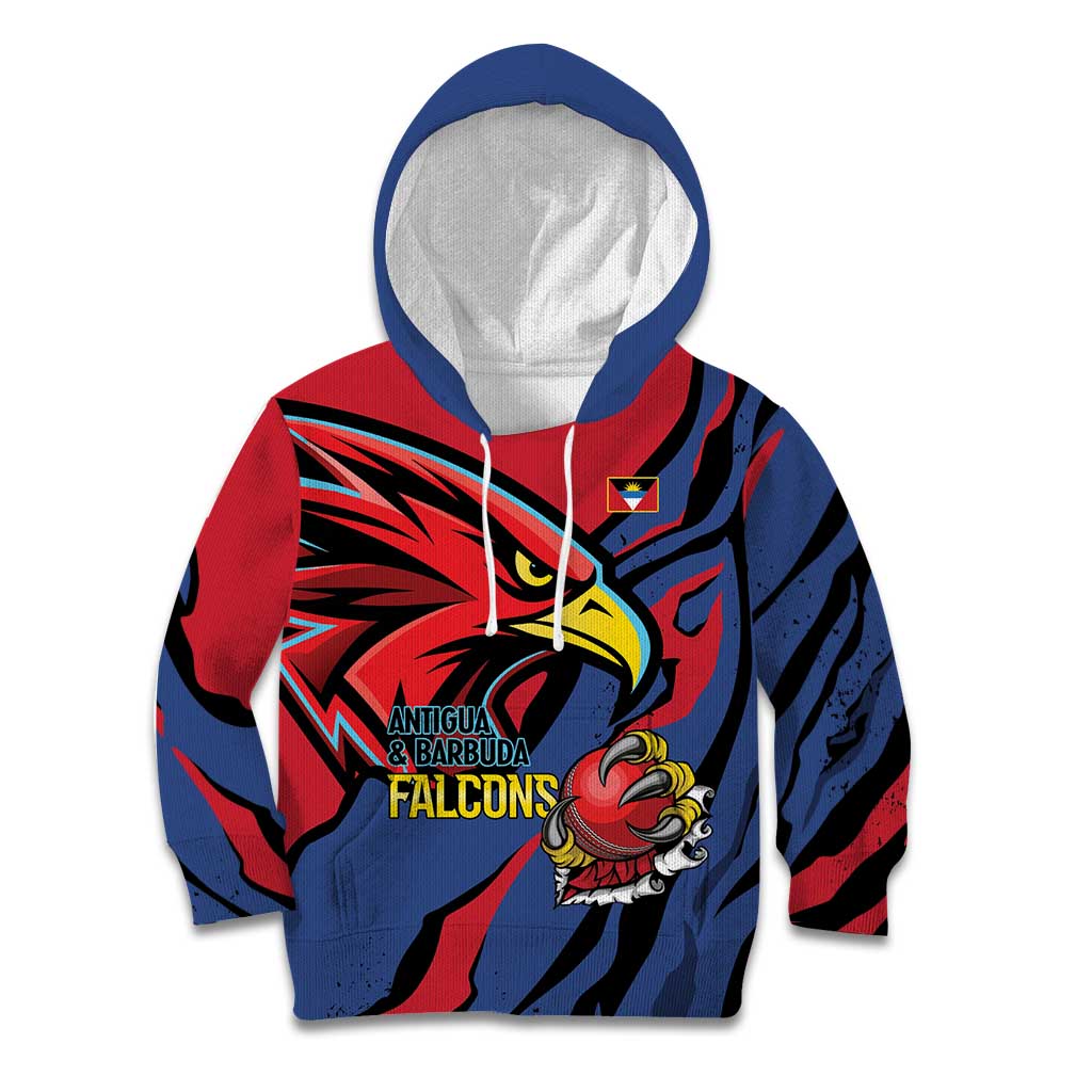 Antigua and Barbuda Cricket Custom Kid Hoodie Go Champions Falcons - Wonder Print Shop