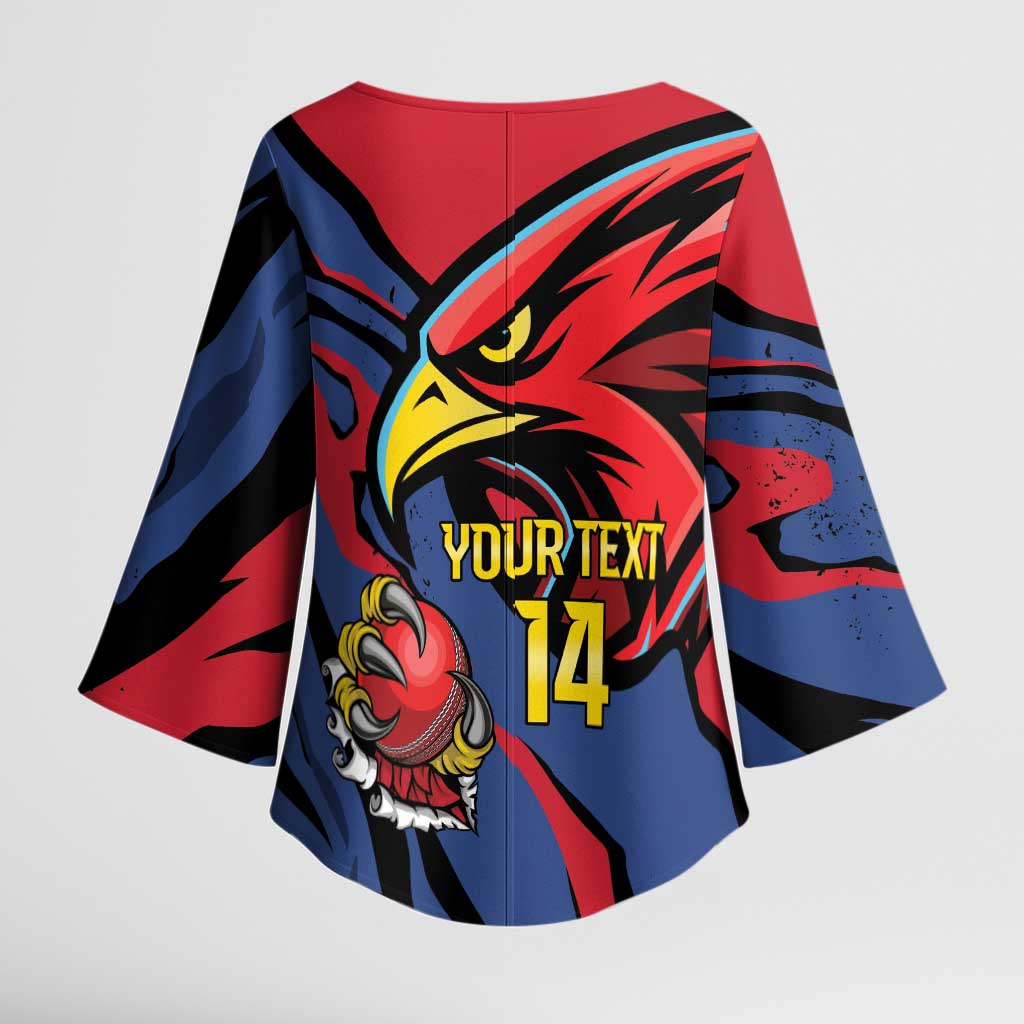 Antigua and Barbuda Cricket Custom Kimono Sleeve Blouse Go Champions Falcons - Wonder Print Shop