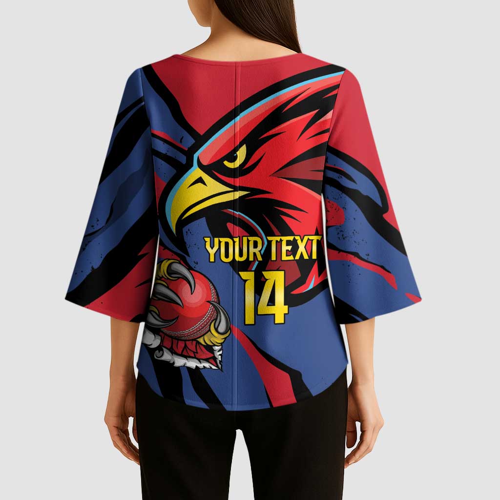 Antigua and Barbuda Cricket Custom Kimono Sleeve Blouse Go Champions Falcons - Wonder Print Shop