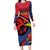 Antigua and Barbuda Cricket Custom Long Sleeve Bodycon Dress Go Champions Falcons - Wonder Print Shop