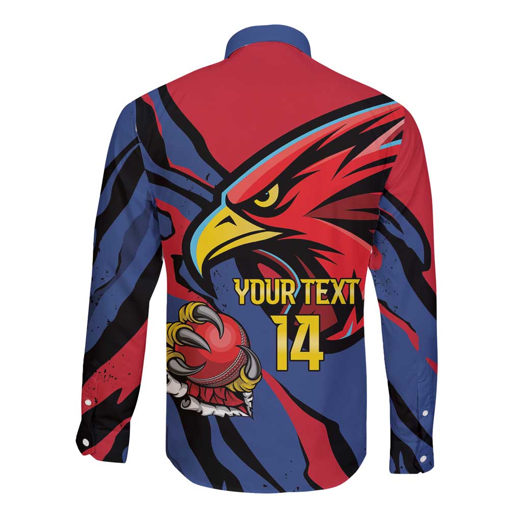 Antigua and Barbuda Cricket Custom Long Sleeve Button Shirt Go Champions Falcons - Wonder Print Shop