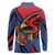 Antigua and Barbuda Cricket Custom Long Sleeve Polo Shirt Go Champions Falcons - Wonder Print Shop