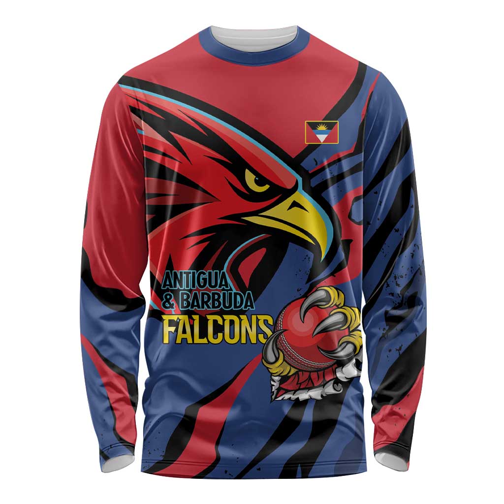 Antigua and Barbuda Cricket Custom Long Sleeve Shirt Go Champions Falcons - Wonder Print Shop