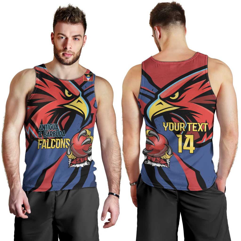 Antigua and Barbuda Cricket Custom Men Tank Top Go Champions Falcons - Wonder Print Shop