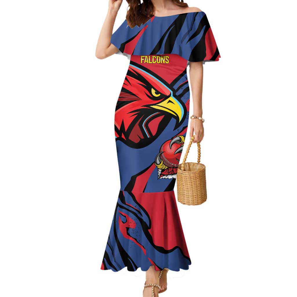 Antigua and Barbuda Cricket Custom Mermaid Dress Go Champions Falcons - Wonder Print Shop