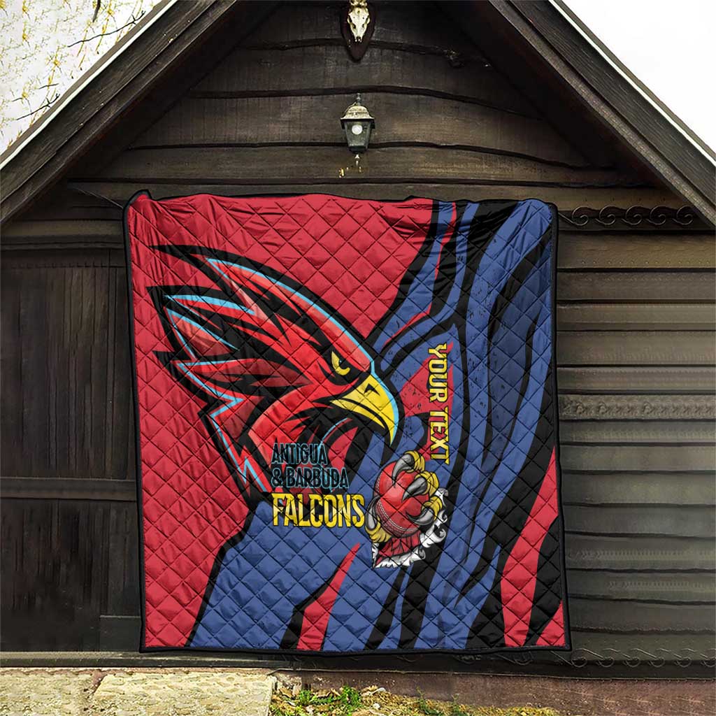 Antigua and Barbuda Cricket Custom Quilt Go Champions Falcons - Wonder Print Shop