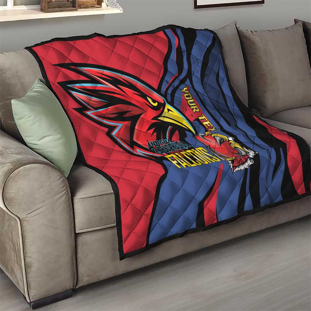 Antigua and Barbuda Cricket Custom Quilt Go Champions Falcons - Wonder Print Shop