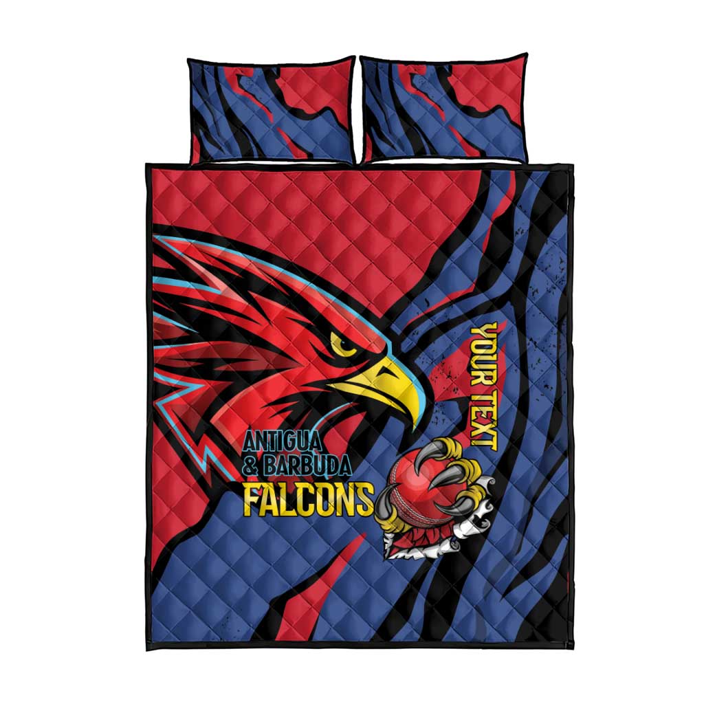 Antigua and Barbuda Cricket Custom Quilt Bed Set Go Champions Falcons - Wonder Print Shop